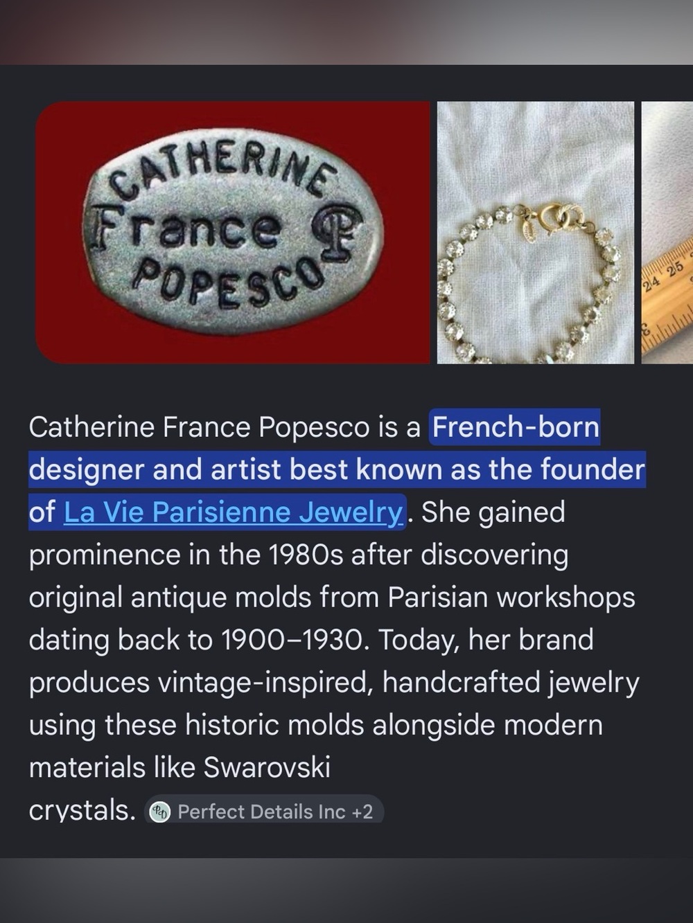 Catherine France Popesco Necklace - Picture 9 of 10